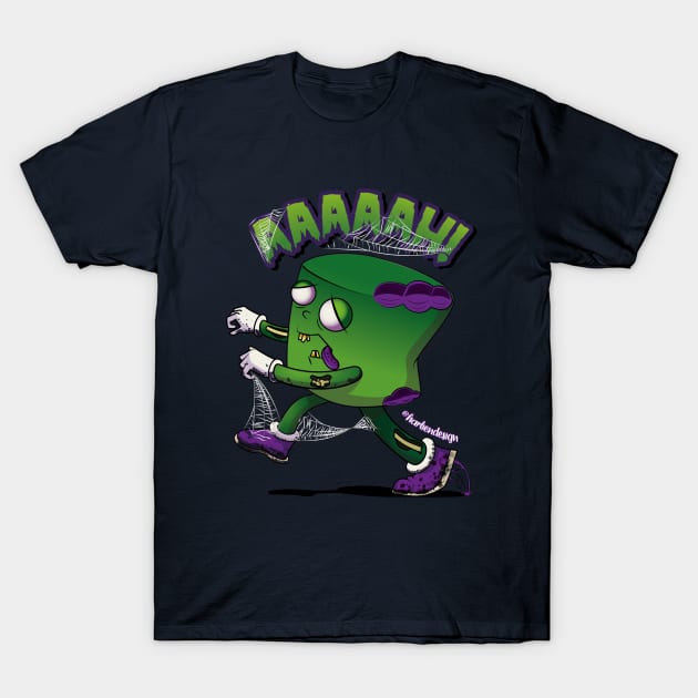 The Marshmallow Zombie T-Shirt by HarlinDesign